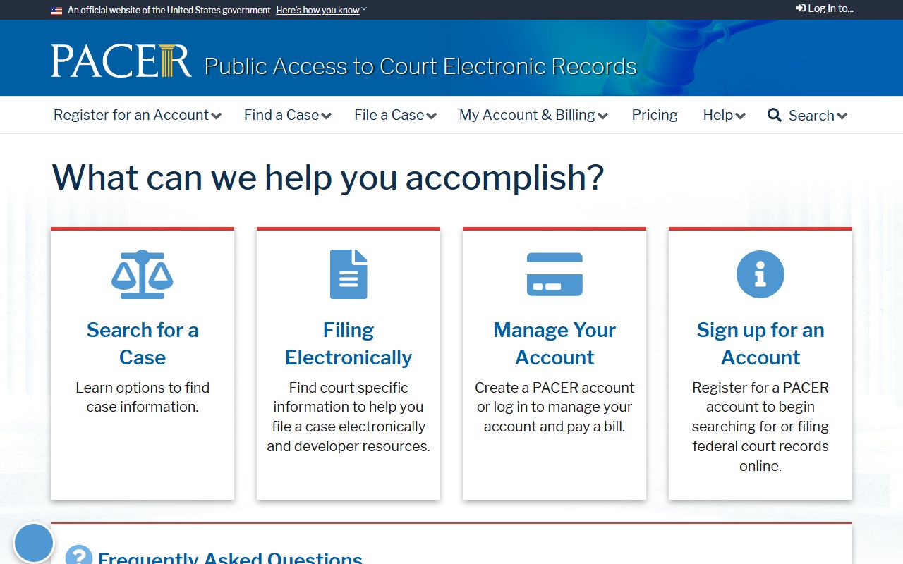 Dane County Circuit Court PACER federal records access system