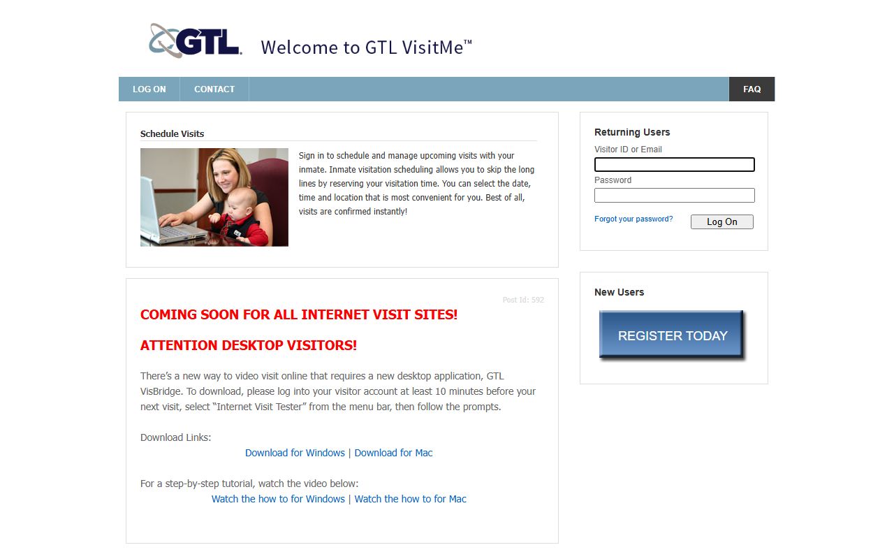 Dane County inmate records GTL VisitMe visitation scheduling app